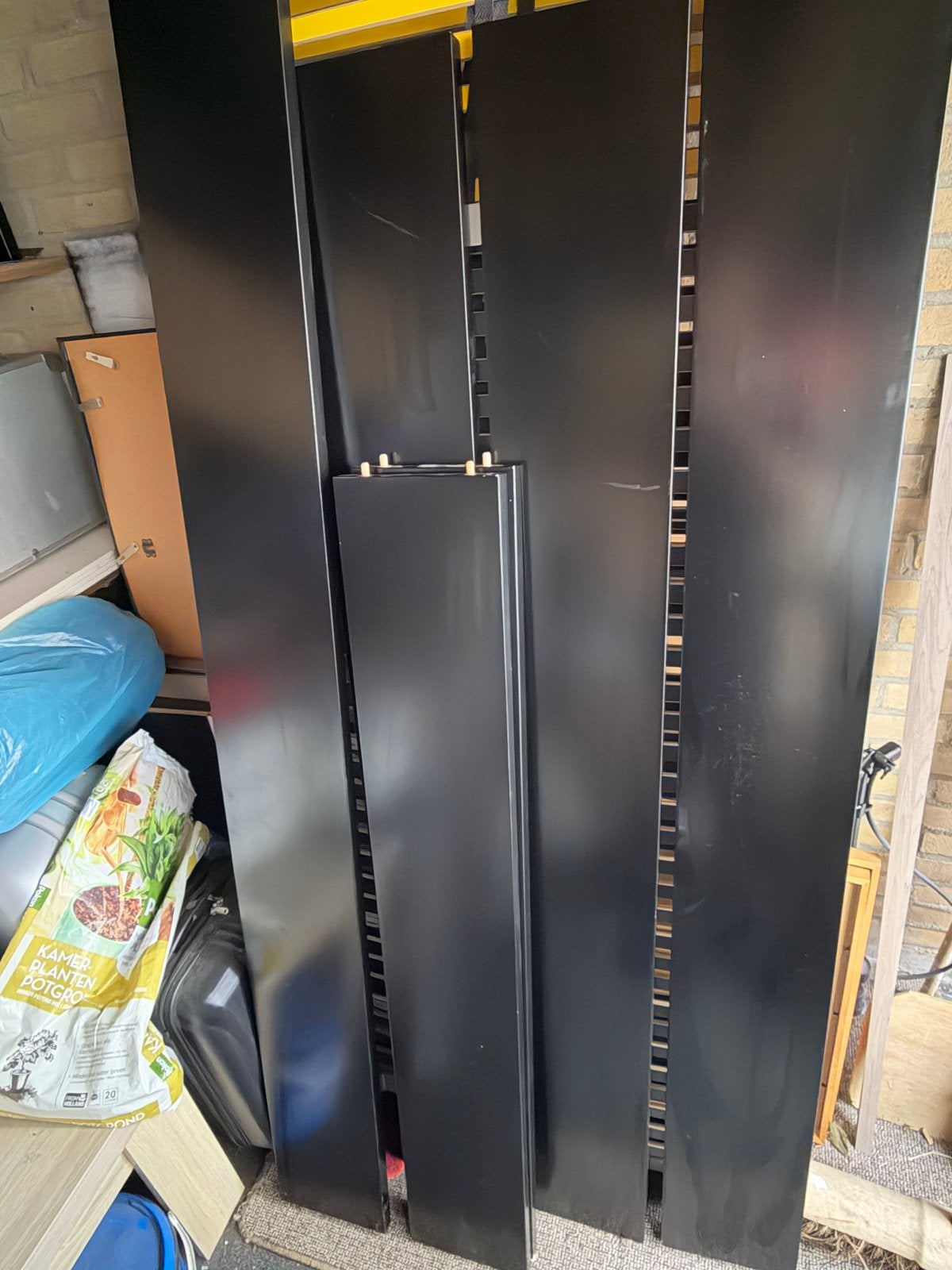 Ledikant Fresh -Zwart,160x210 cm, inclusief bodems, Ophalen, Gebruikt, Tweepersoons, 160 cm