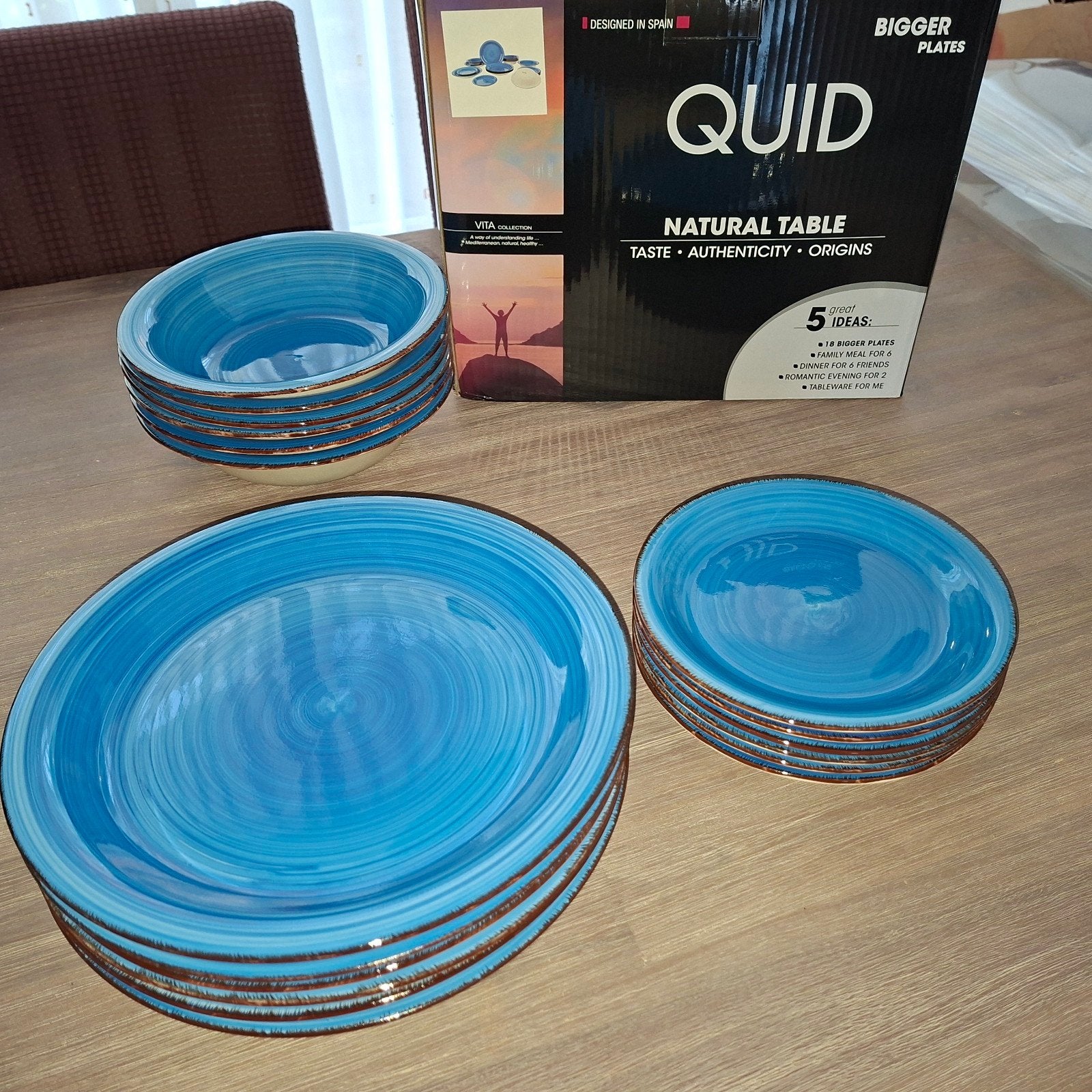 Quid Vita Servies - 18-delig, blauw, nieuw in doos, Huis en Inrichting, Ophalen of Verzenden, Nieuw, Overige merken