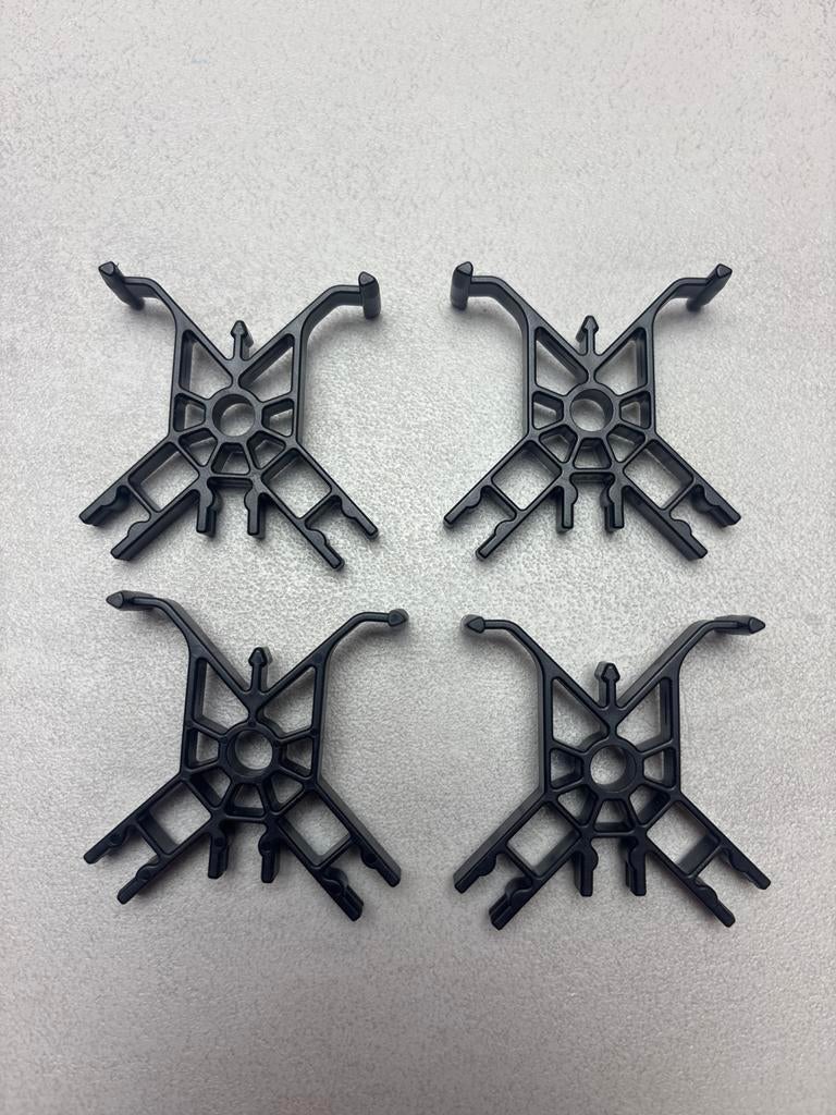 4x zwarte K'NEX co-cross tie connector, Ophalen of Verzenden, Zo goed als nieuw, K'nex