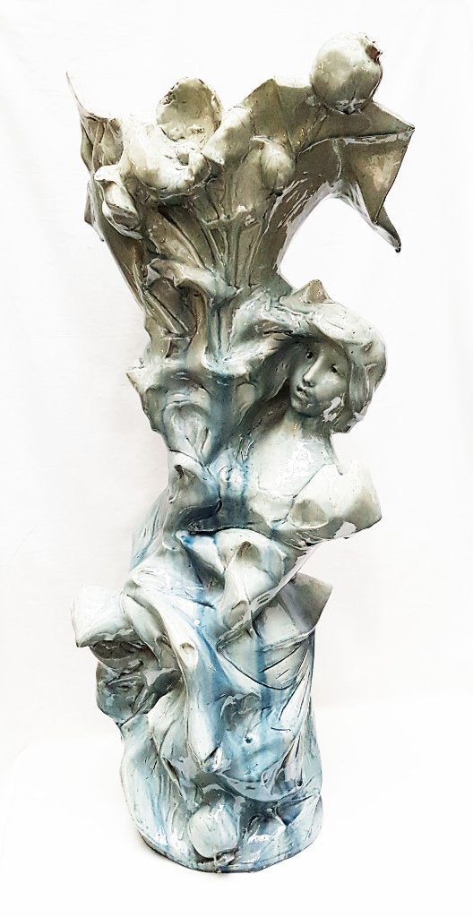 Monumentale Art Nouveau vaas ( 88 cm hoog ! ) - Van Hove., Ophalen