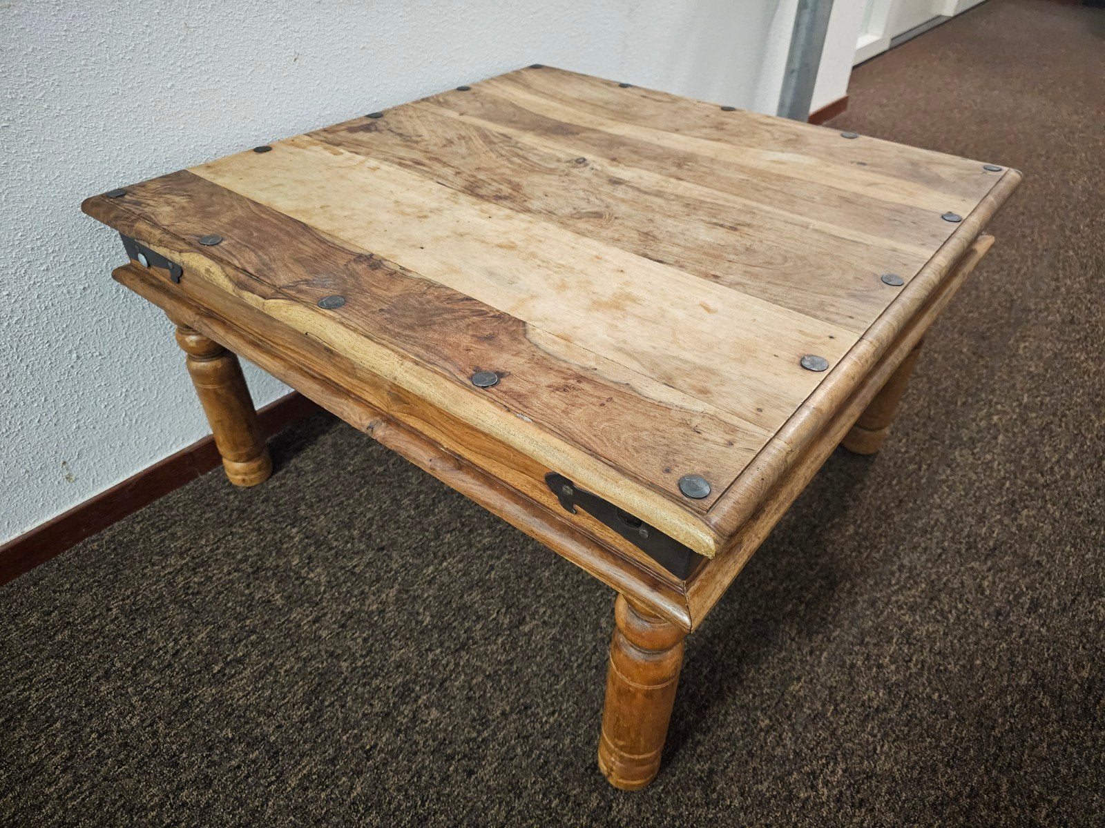 Mooie antieke eikenhouten salontafel  - Perfecte staat!, Huis en Inrichting, Tafels | Salontafels, Ophalen, 50 tot 100 cm, 50 tot 100 cm
