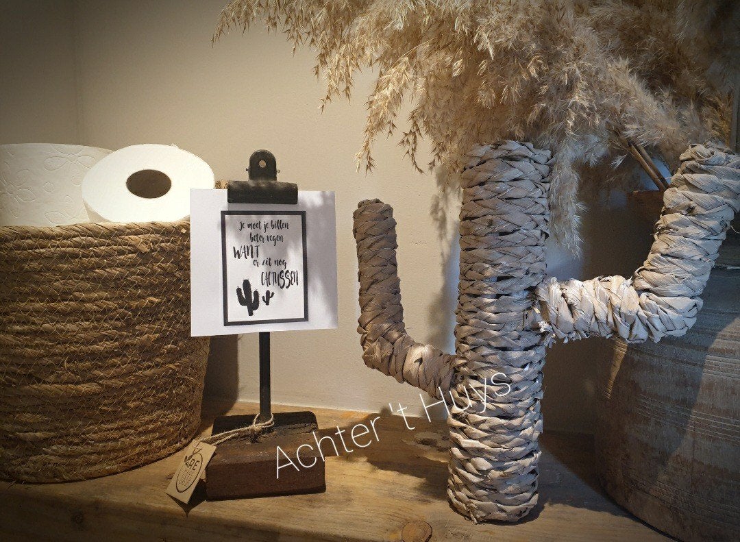Rotan decoratie cactus  - bohemian - boho - japandi, Ophalen of Verzenden, Nieuw