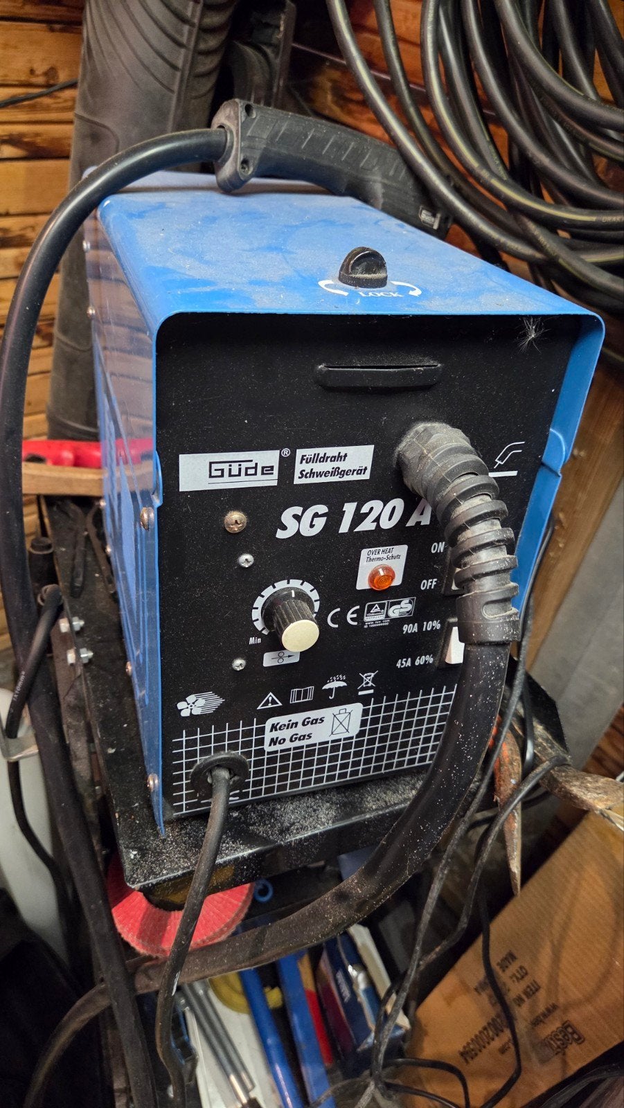 Güde SG 120 A Fülldraht Lasapparaat - Compact en Krachtig, Doe-het-zelf en Verbouw, Ophalen, Gebruikt, Minder dan 150 ampère, Overige typen