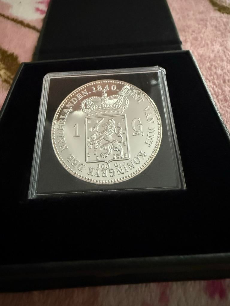 Zilveren 1 Gulden Munt Koning Willem II 1840, Postzegels en Munten, 1 gulden, Zilver, Ophalen of Verzenden, Losse munt