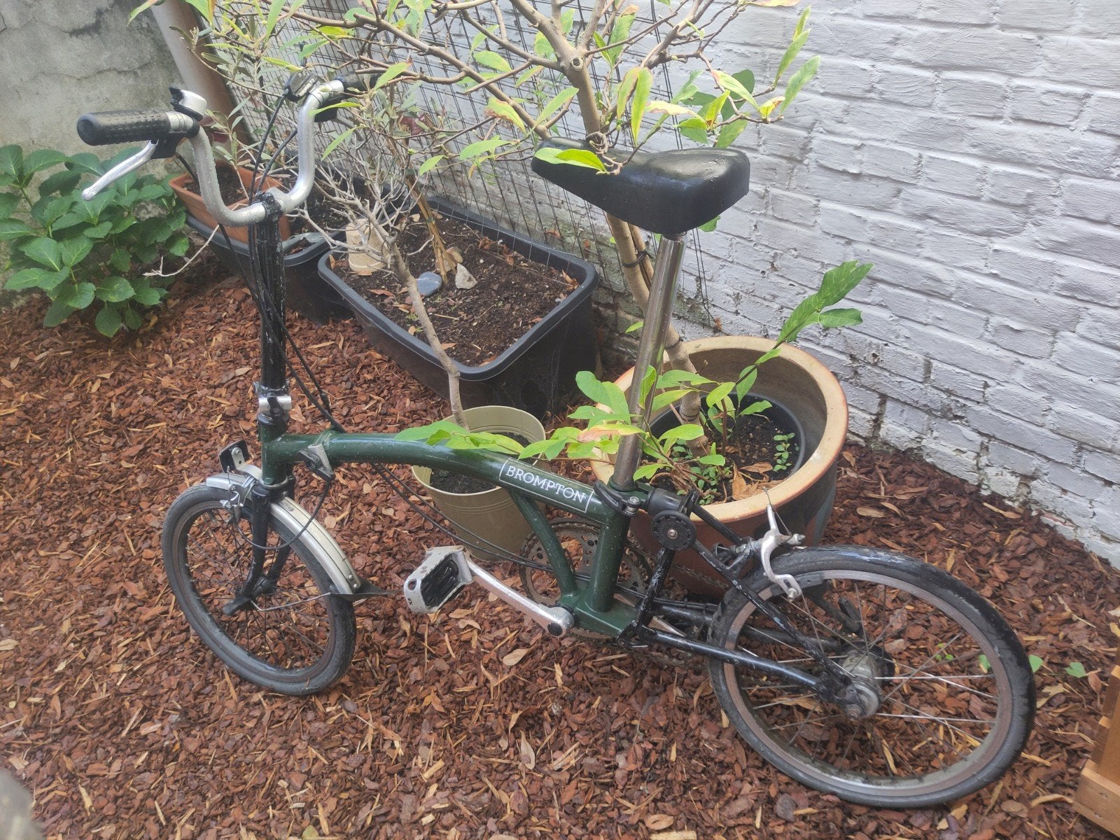 Brompton vouwfiets - Groen, Gebruikt, Ophalen, Gebruikt, Brompton, Velgrem