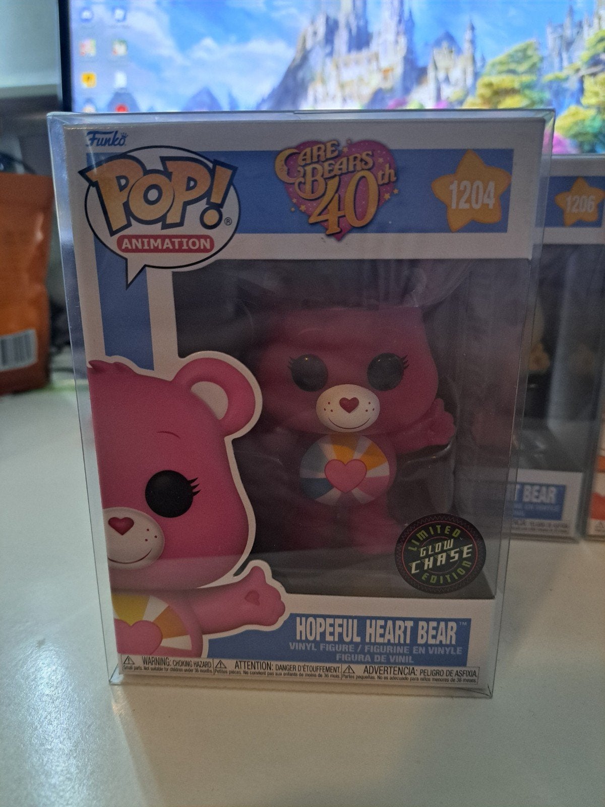 Funko Pop Hopeful Heart Bear Chase Care Bears) met protector, Ophalen of Verzenden, Nieuw