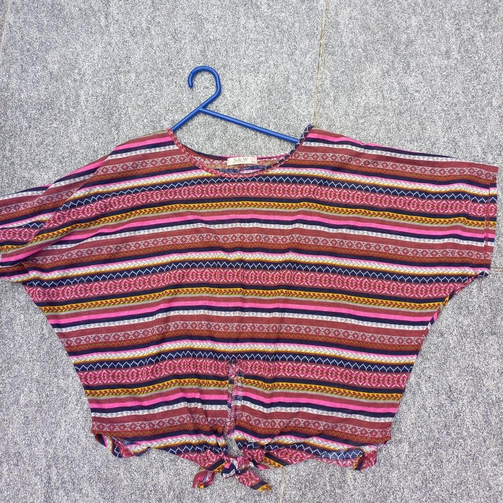Zgan leuk spencer schirt met strik maat S/M nu, Ophalen of Verzenden, Zo goed als nieuw, Maat 36 (S), Korte mouw
