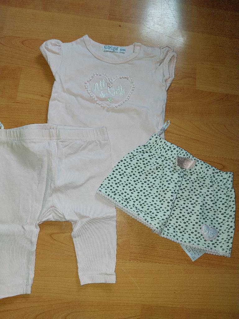 (F8) setje maat 62, Kinderen en Baby's, Babykleding | Maat 62, Meisje, Dirkje, Ophalen of Verzenden, Zo goed als nieuw