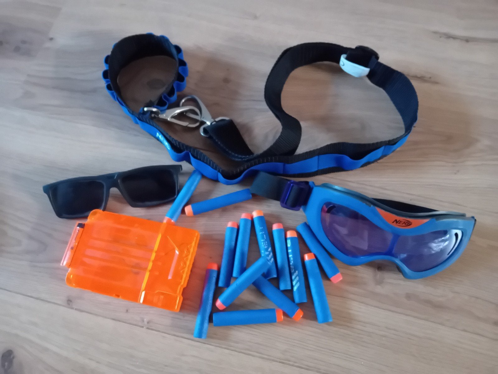Nerf Accessoires Set: Riem, Brillen & Munitie, Ophalen of Verzenden, Gebruikt