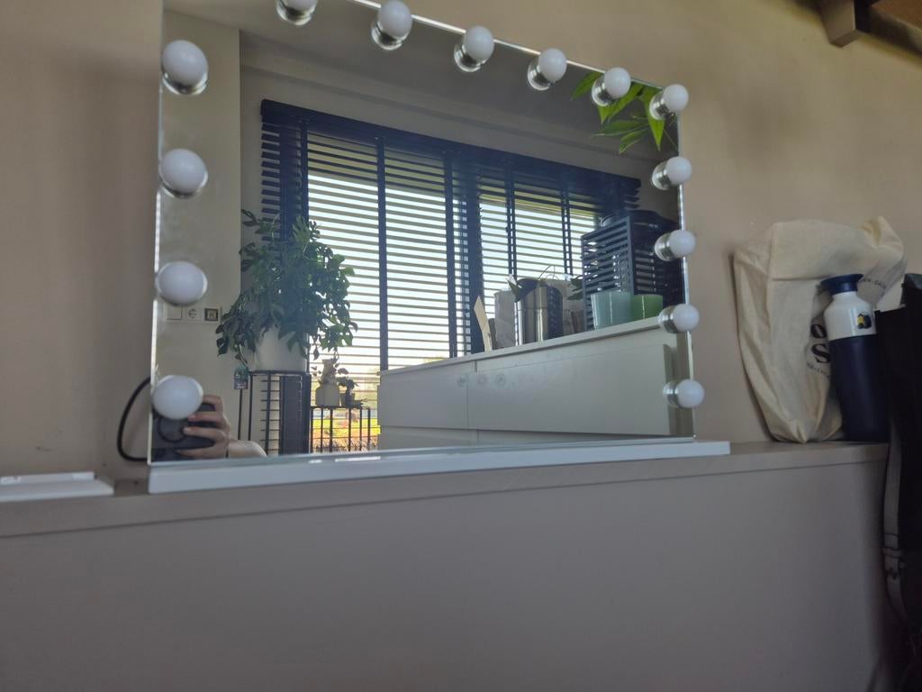 Hollywood Make-up Spiegel met Verlichting, Huis en Inrichting, Woonaccessoires | Spiegels, Ophalen, Zo goed als nieuw, Minder dan 100 cm