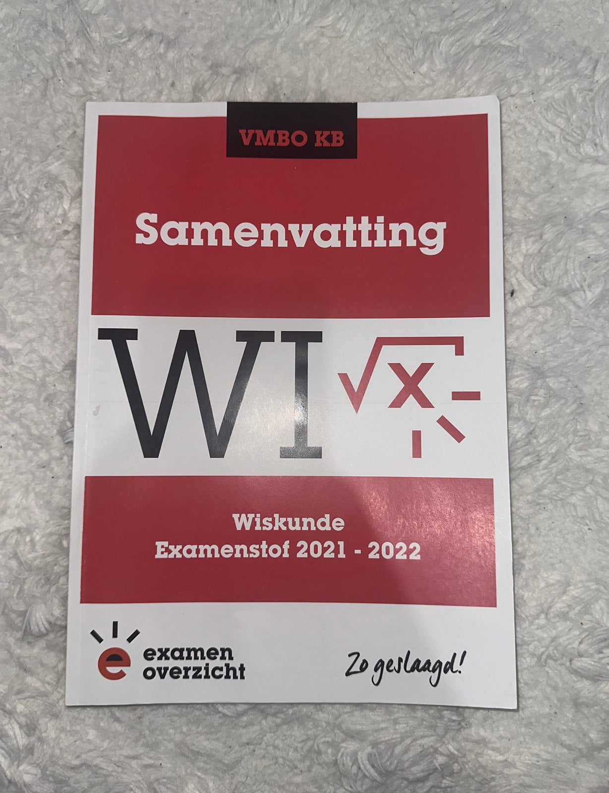 ExamenOverzicht Samenvatting Wiskunde – VMBO KB 2021-2022, Boeken, Schoolboeken, Ophalen of Verzenden, Zo goed als nieuw, VMBO