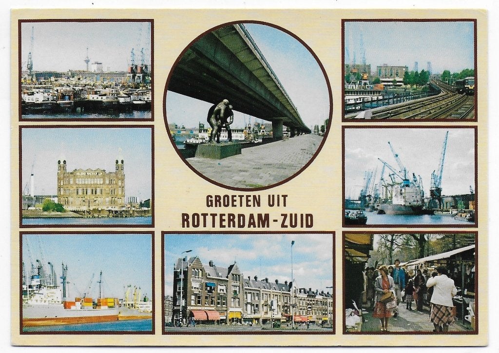 Rotterdam Zuid Wereldhaven gelopen ansichtkaart ( B2583), Verzamelen, Ansichtkaarten | Nederland, Ophalen of Verzenden, 1980 tot heden