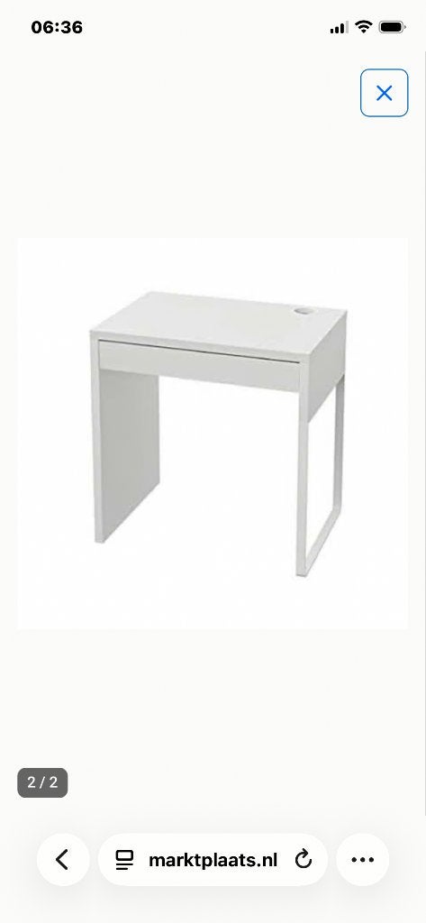 IKEA bureau , klein, gratis, Ophalen, Met lades, Metaal, 50 cm