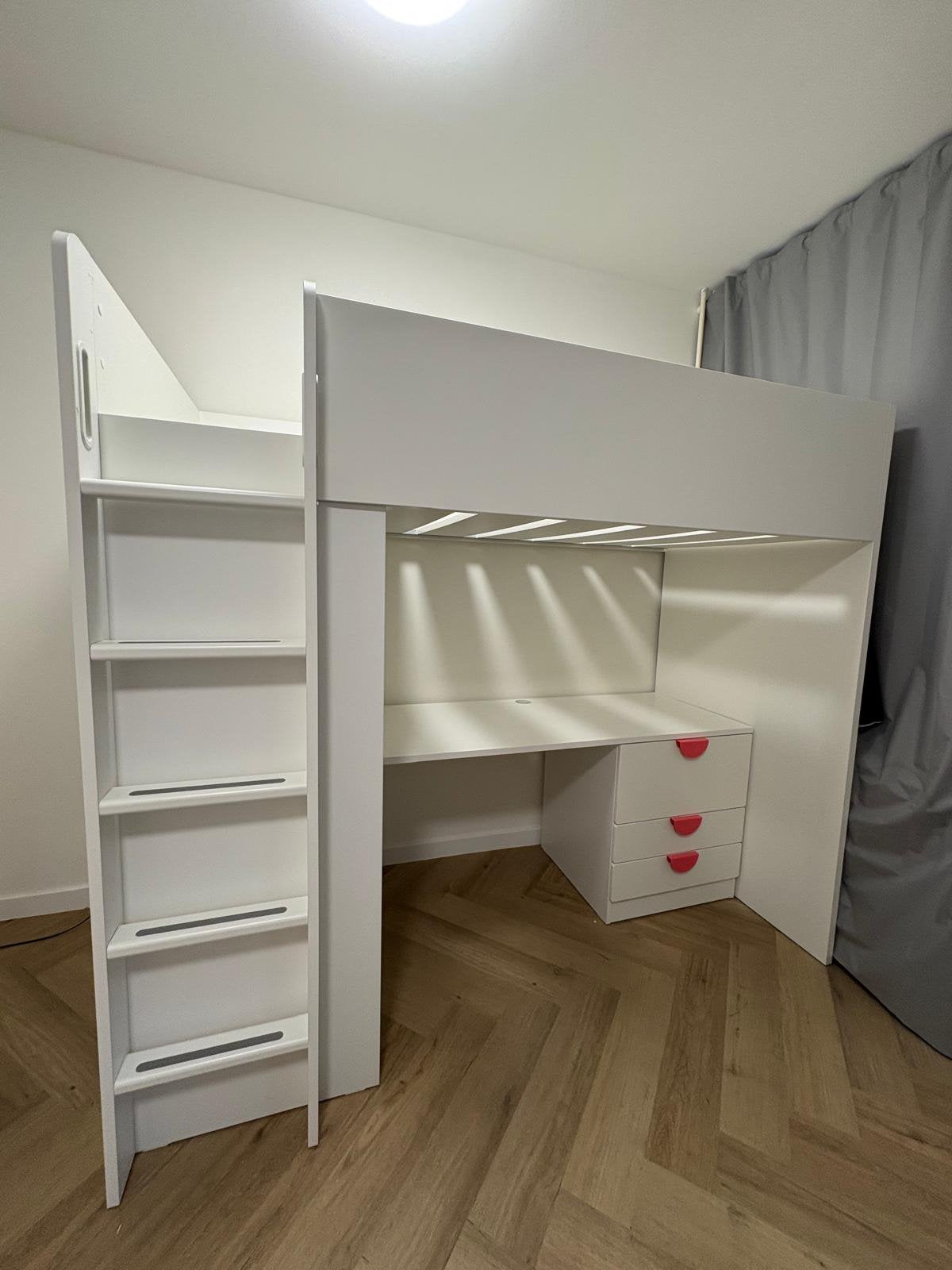 Hoogslaper met Bureau en Kast, Ophalen of Verzenden, Gebruikt, Hoogslaper