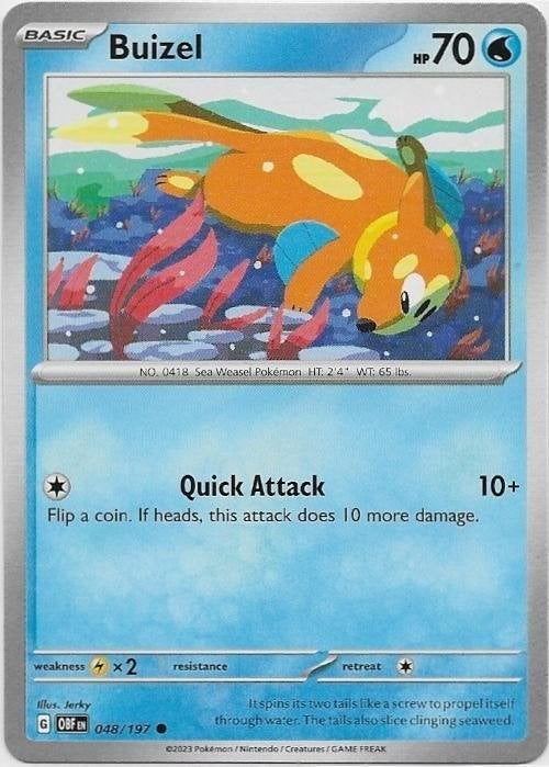 Obsidian Flames,  Buizel [common] 48/197, Verzenden, Nieuw, Losse kaart