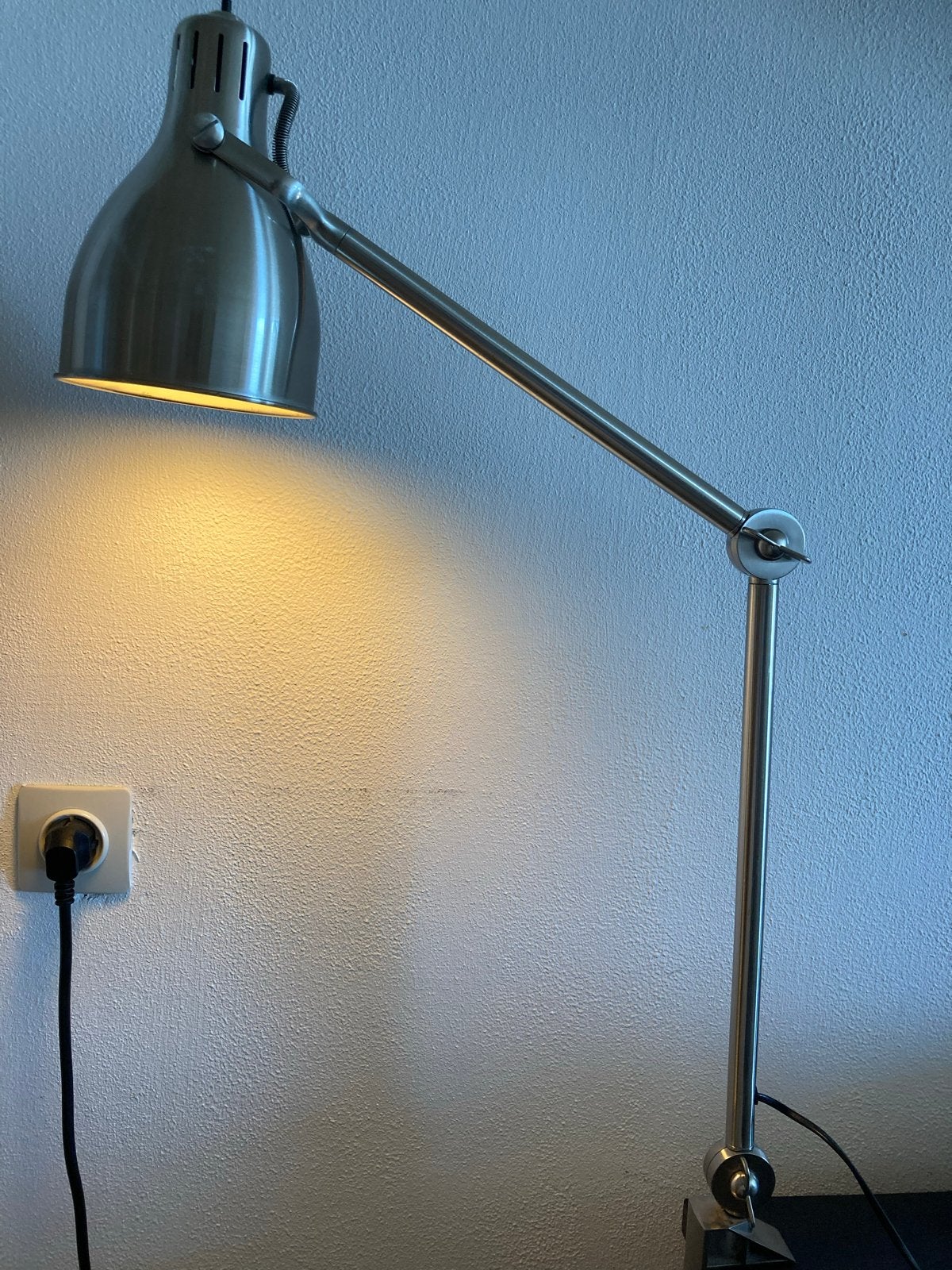 IKEA Burolamp Type A0101 RVS - Volledig Verstelbaar, Diversen, Ophalen of Verzenden, Gebruikt