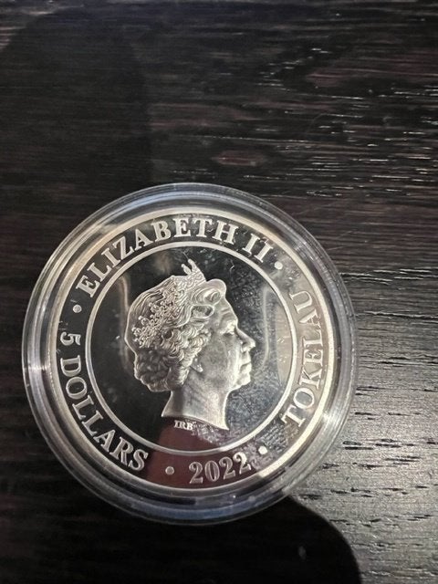 zilver 1 ounce Tokelau 2022 in capsule, Ophalen of Verzenden, Zilver