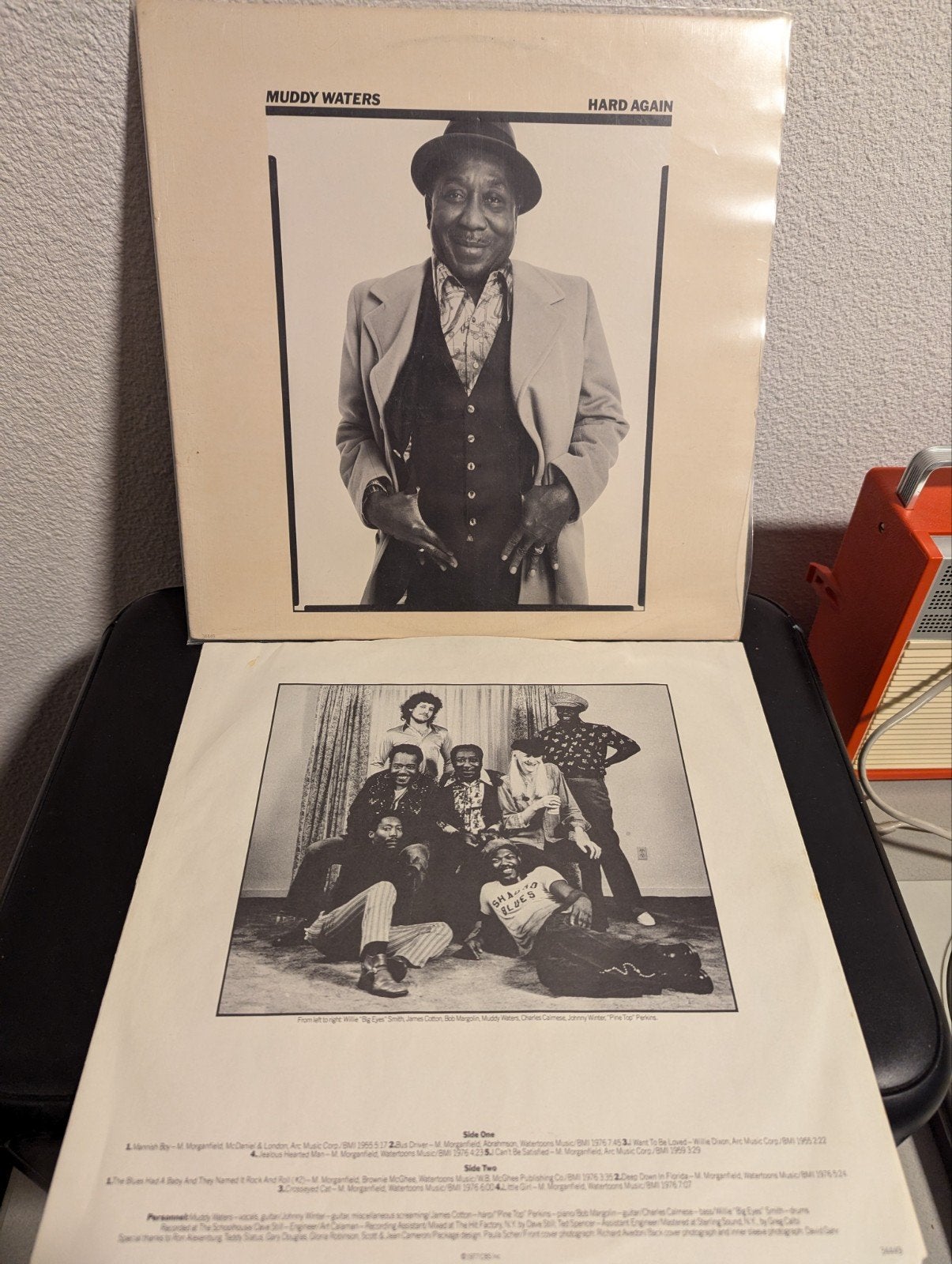 Muddy Waters - Hard Again ( vinyl lp), Cd's en Dvd's, Vinyl | Jazz en Blues, LP, Gebruikt, Fotohoes, Ophalen of Verzenden