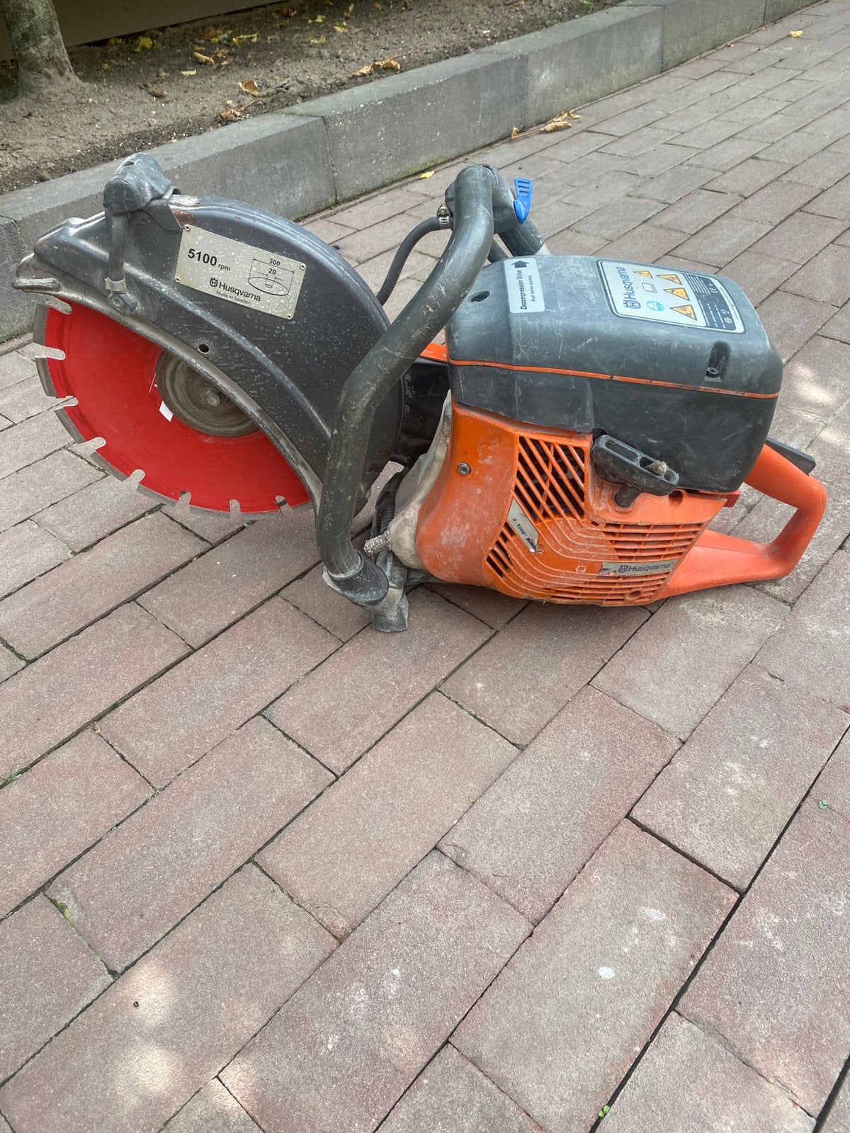 Husgevarna motorslijper, Ophalen, Gebruikt