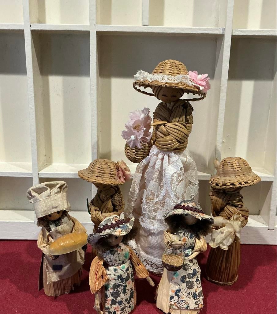 Vintage Stro Popjes uit de Jaren 70 met Accessoires, Ophalen of Verzenden, Gebruikt