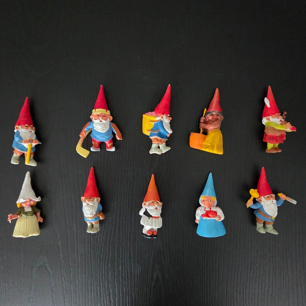 10 David de Kabouter figuren van BRB - Goede staat, Ophalen of Verzenden, Gebruikt