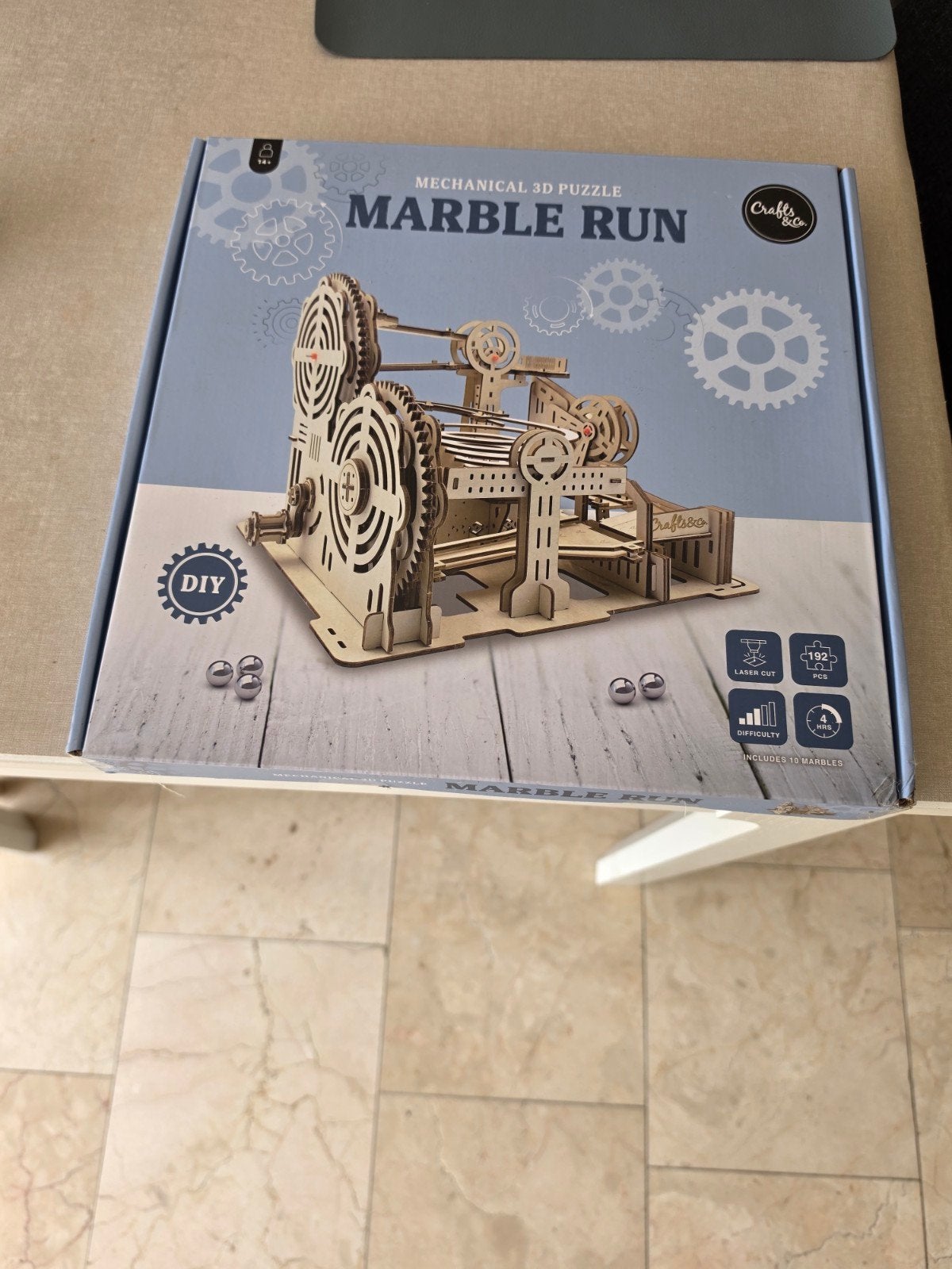 Nieuw in doos Mechanische 3D Houten Knikkerbaan (Marble Run), Ophalen, Nieuw, Hout, Educatief