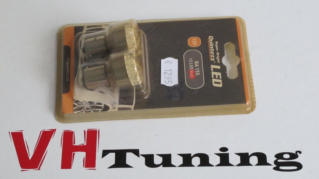 Quintezz LED BA15S Rood 12V (2 stuks), Ophalen of Verzenden