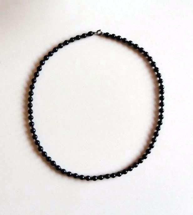 Ketting Saffier Edelsteen Kralen, Sieraden, Tassen en Uiterlijk, Zo goed als nieuw, Steen of Mineraal, Met edelsteen, Verzenden