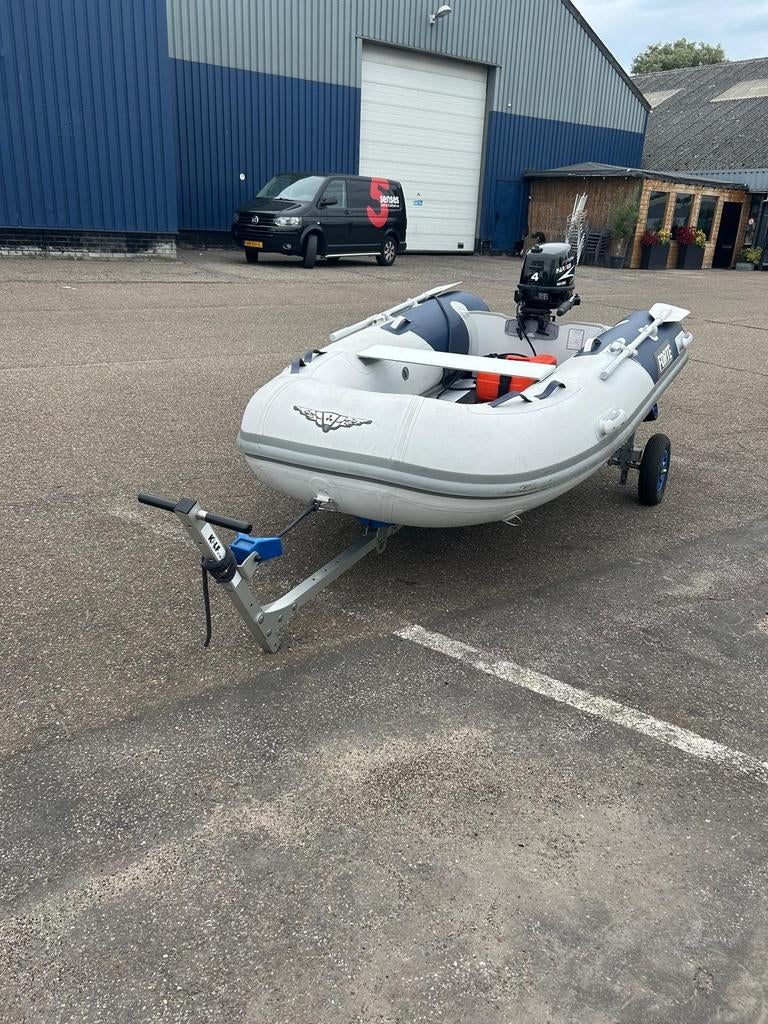 Forte rubberboot met 4 pk buitenboordmotor, Ophalen of Verzenden, Gebruikt