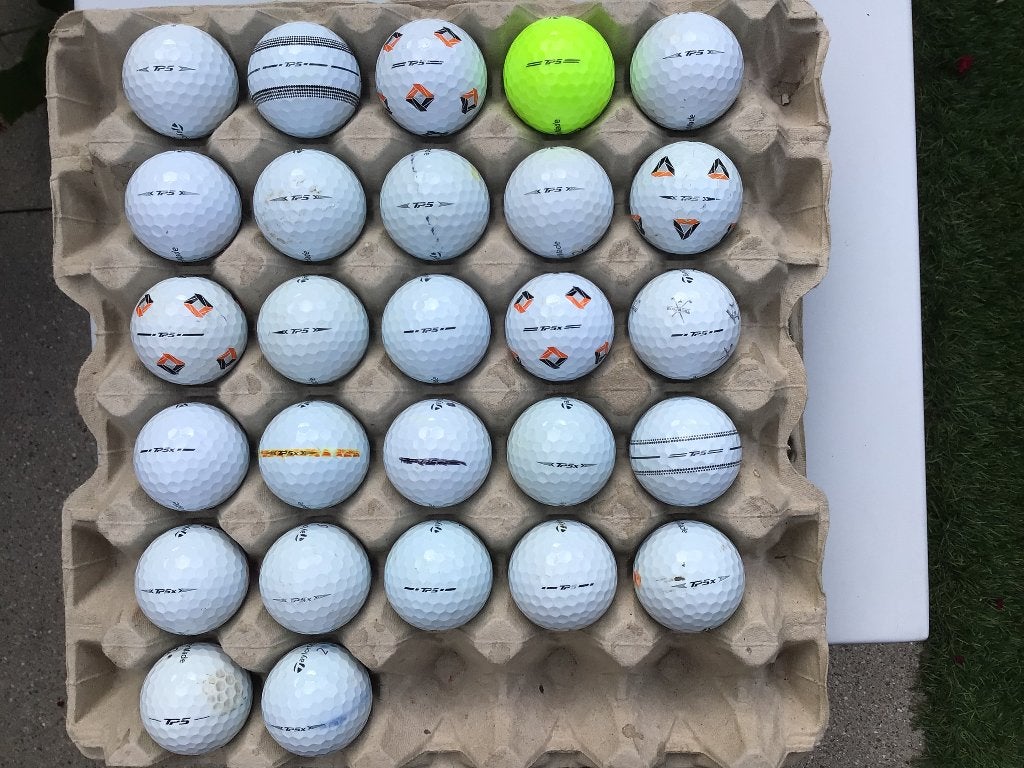 Titleist AVX en Taylormade TP5/5X, Ophalen of Verzenden, Gebruikt, Bal(len), Overige merken