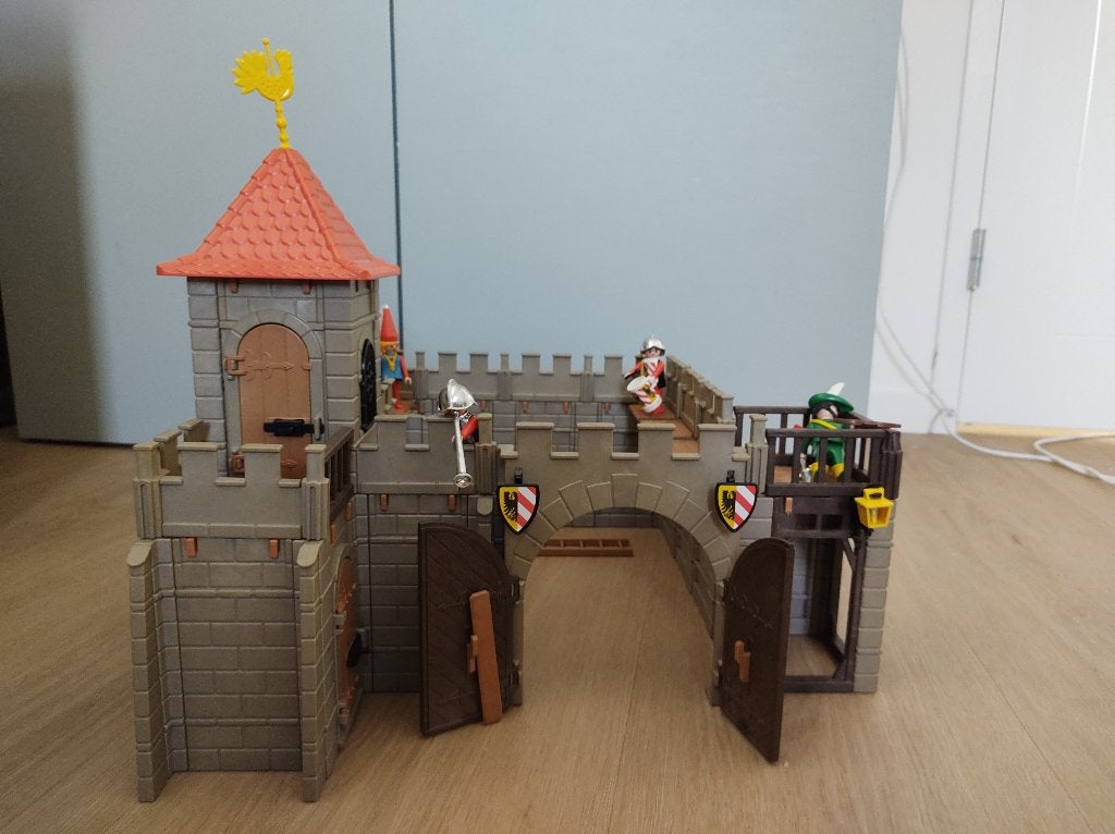 Playmobil Klein Ridderkasteel set 3446 jaren 80, Kinderen en Baby's, Ophalen, Gebruikt, Complete set, Kasteel/Fort