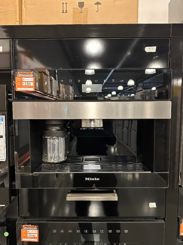 Inbouw Koffiezetapparaat Miele RVS, Ophalen, 10 kopjes of meer, Koffiebonen, Afneembaar waterreservoir