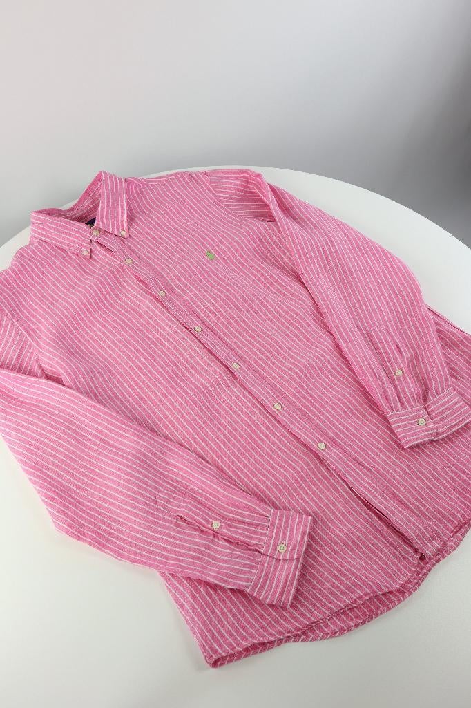 Ralph Lauren overhemd linnen - XL, Ralph Lauren, Ophalen of Verzenden, Zo goed als nieuw, Roze