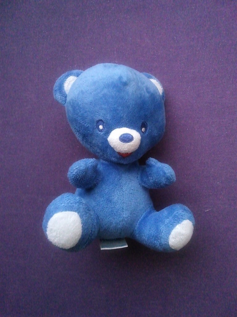 NESTLÉ Knuffel BEER. 18 CM ZITTEND. BLAUW **Nieuw**, Beer, Blauw, Nieuw, Ophalen of Verzenden