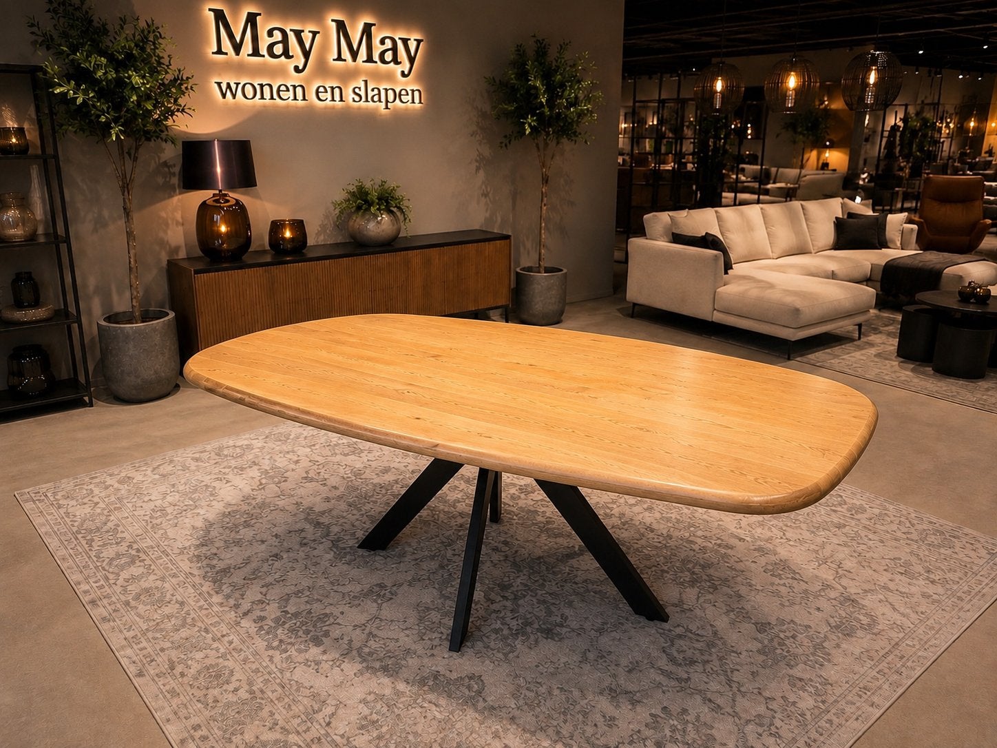 Eettafel Deens Mango 200 Direct leverbaar E-7397, Nieuw, 50 tot 100 cm, Mwonenenslapen@ziggo.nl, 150 tot 200 cm