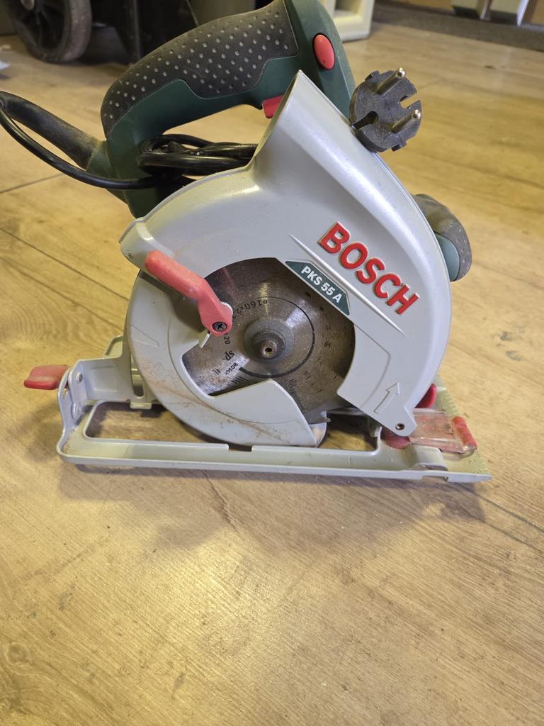 Bosch PKS 55 A Cirkelzaag - Kabel beschadigd, Ophalen, Gebruikt, Cirkelzaag, 30 tot 70 mm