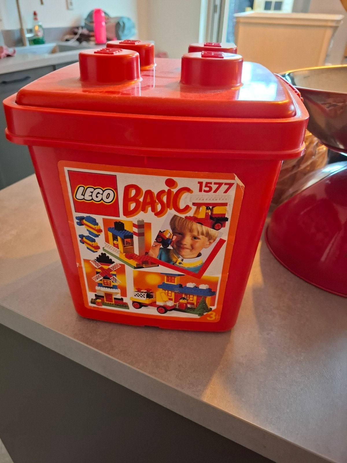 Lege vintage LEGO Basic 1577 doos - Rood, Gebruikt, Lego, Overige typen, Ophalen of Verzenden