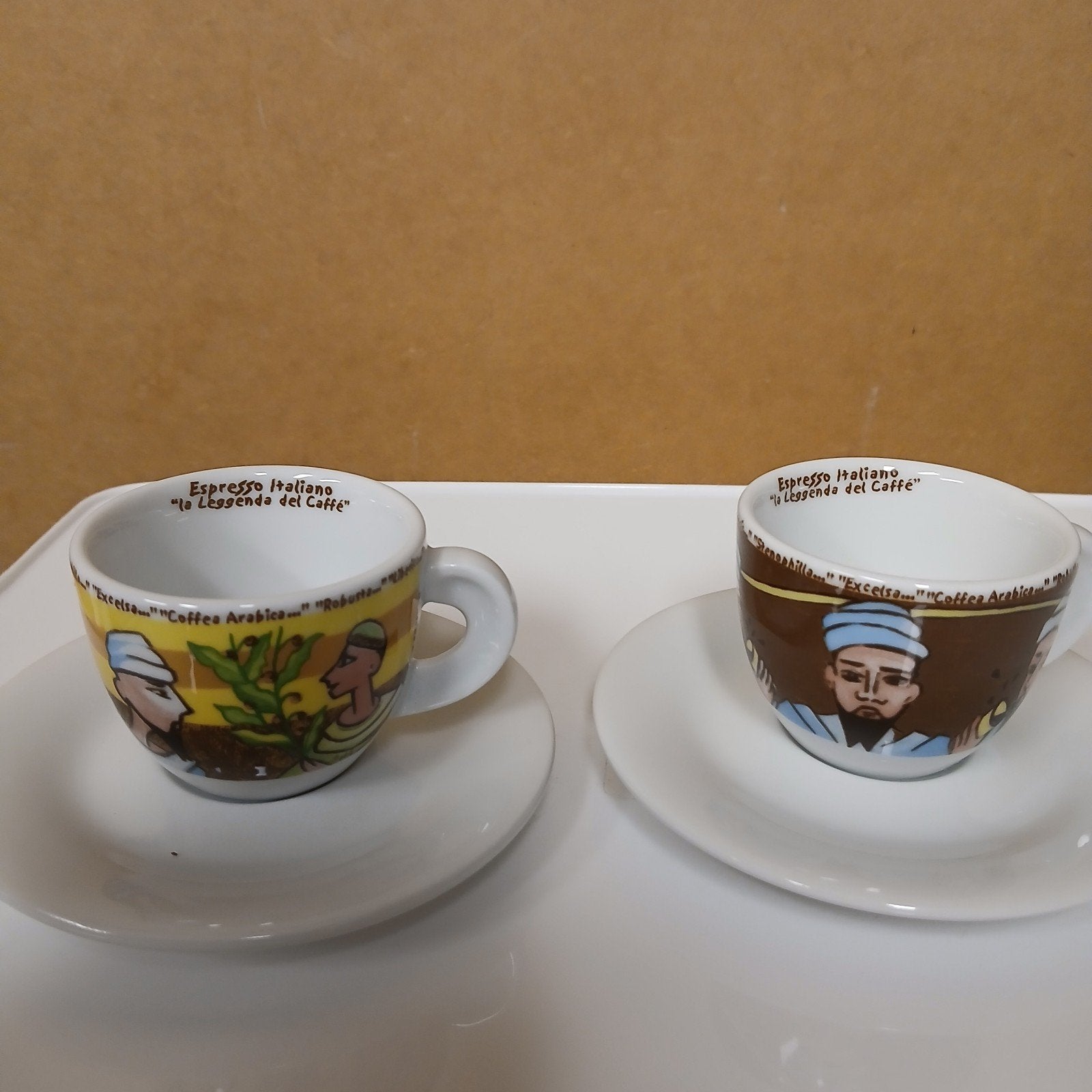 Espresso kop en schotel set - Le Porcellane d'Ancap, Ophalen of Verzenden