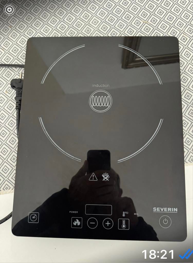 Severin Inductie Kookplaat - Draagbaar en Efficiënt, Witgoed en Apparatuur, Kookplaten, Zo goed als nieuw, Vrijstaand, Inductie