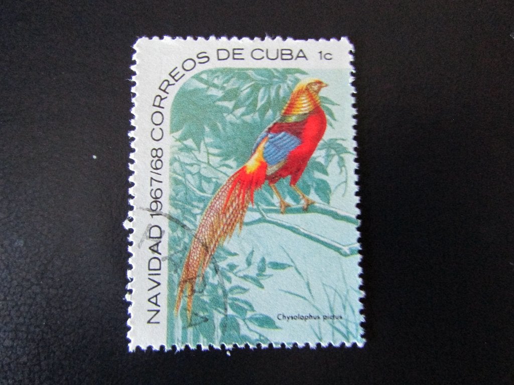 Postzegel Vogel: Goudfazant uit Cuba, Ophalen of Verzenden, Gestempeld, Dier of Natuur