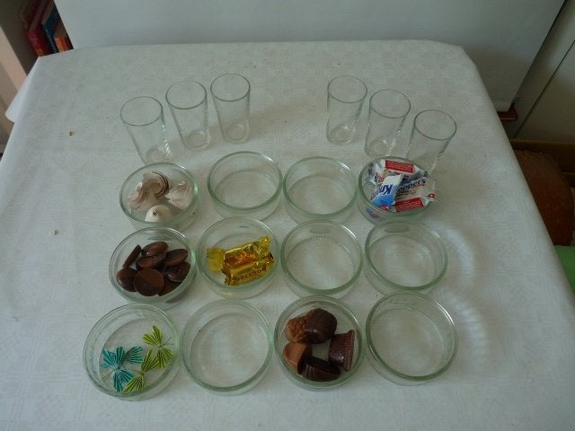 10 leuke kleine ronde schaaltjes presenteerbakjes workshop, Overige typen, Ophalen of Verzenden, Zo goed als nieuw, Glas