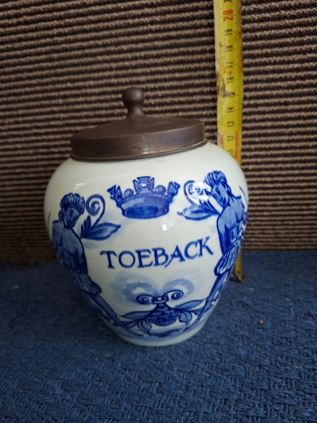 Antieke Goedewaagen Holland Tabakspot - Delfts Blauw, Antiek en Kunst, Ophalen of Verzenden