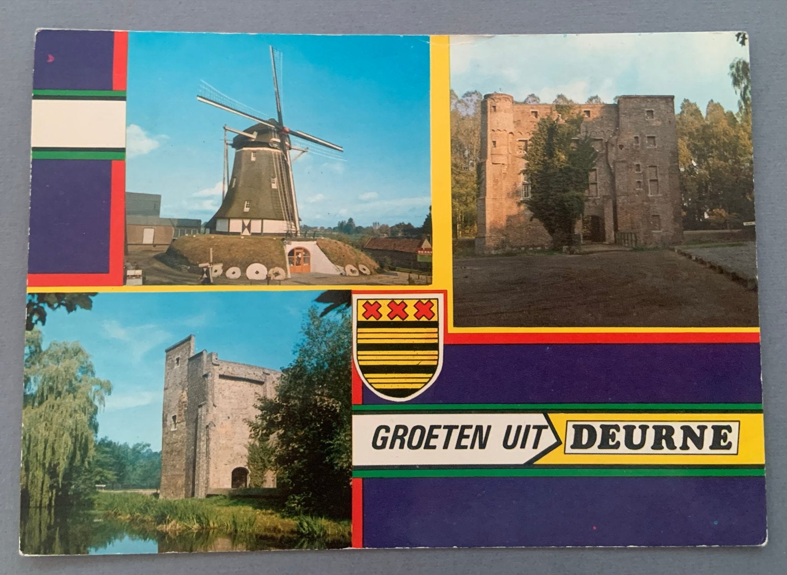 Groeten uit Deurne - Molen en Kasteel, Verzenden, 1960 tot 1980, Gelopen, Noord-Brabant
