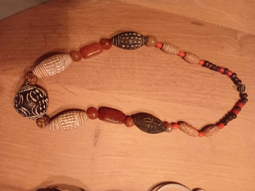 Prachtige Handgemaakte  Afrikaanse Statement Ketting, Overige kleuren, Nieuw, Ophalen of Verzenden, Steen of Mineraal