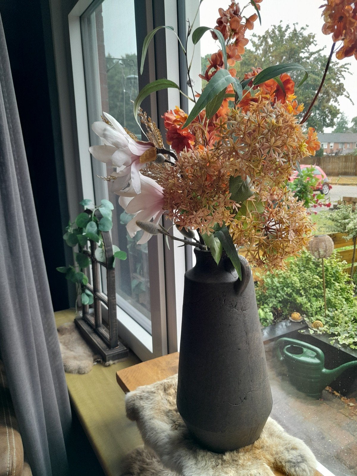 brynxz majestic brown vaas met bloemen(alleen ophalen, Ophalen, Zo goed als nieuw