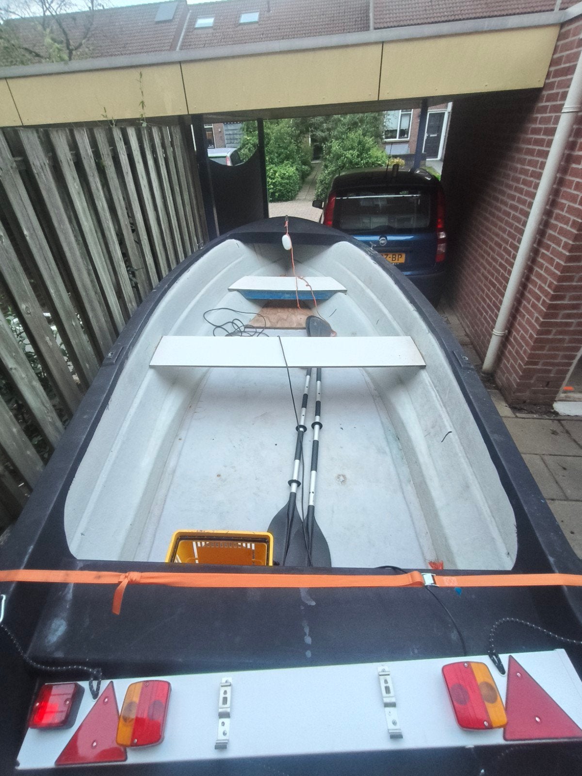 Sloep met Mariner 8pk motor en trailer - Project Visboot, Watersport en Boten, Ophalen of Verzenden, Gebruikt