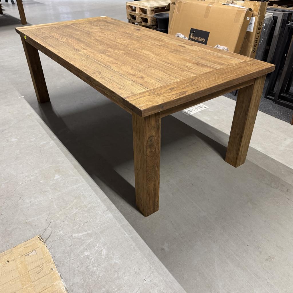 Jubileumactie! Eettafel 220 x 100 | Teakhout, Ophalen, ., 50 tot 100 cm, Vijf personen of meer