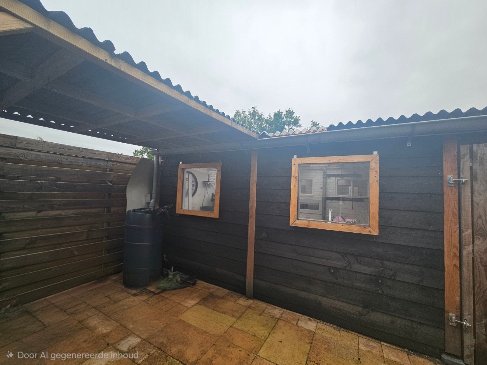 Douglas hout overkapping, Ophalen, Tuinhuis, 250 tot 500 cm, Zo goed als nieuw