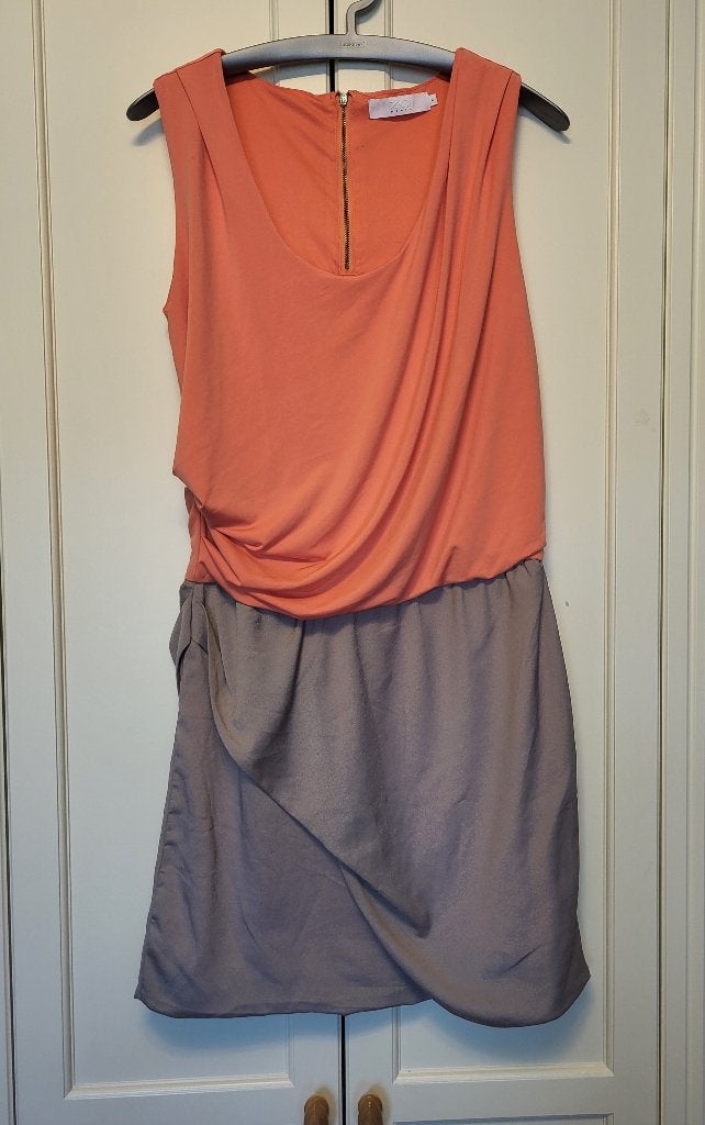 ZOI women jurk, koraal, grijs, speels, maat L, Maat 38/40 (M), Ophalen of Verzenden, Zo goed als nieuw, Knielengte
