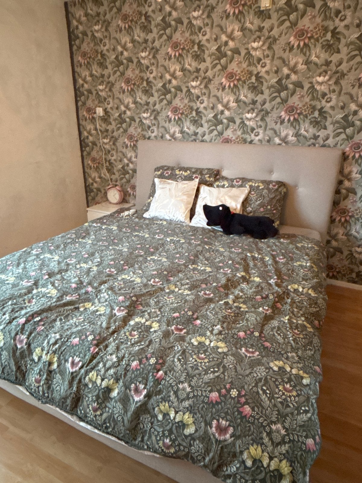 IKEA KÄRRDUNÖRT Dekbedovertrek Groene Bloemen, Huis en Inrichting, Ophalen, Dekbedovertrek, Tweepersoons, Zo goed als nieuw